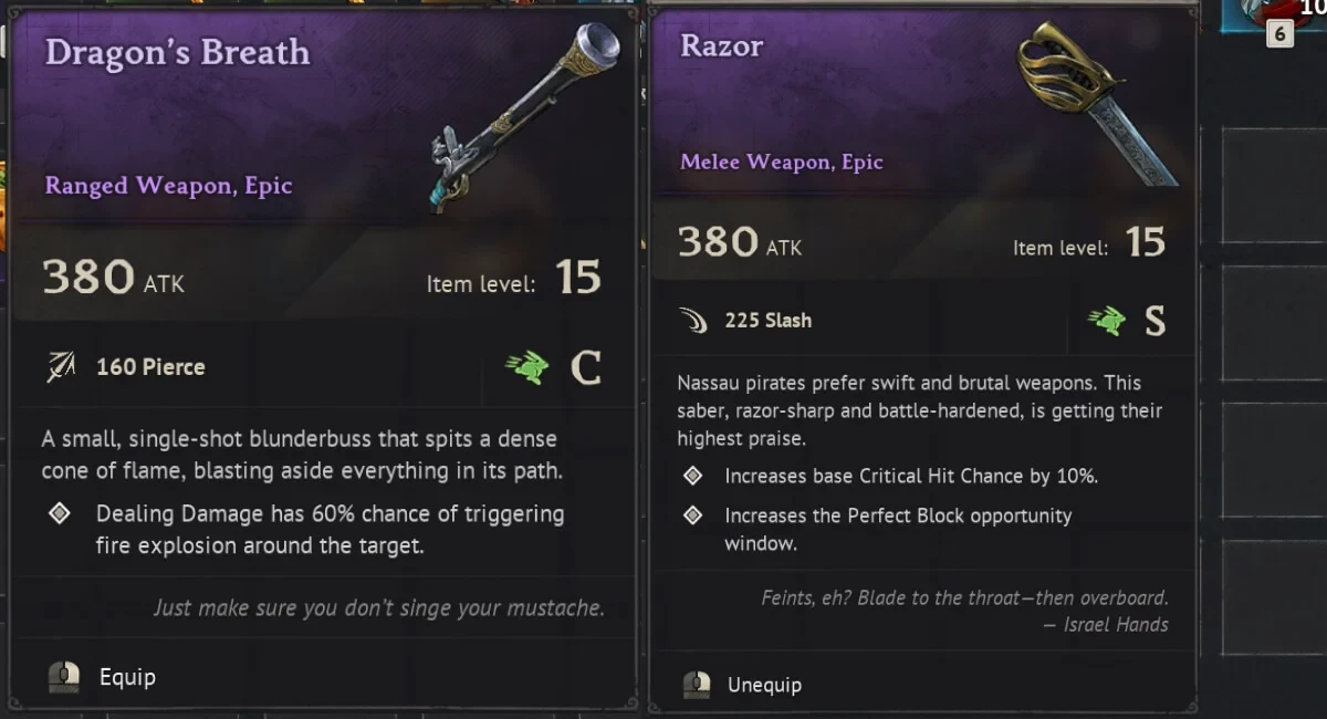 windrose-best-builds-saber-dragon-weapons