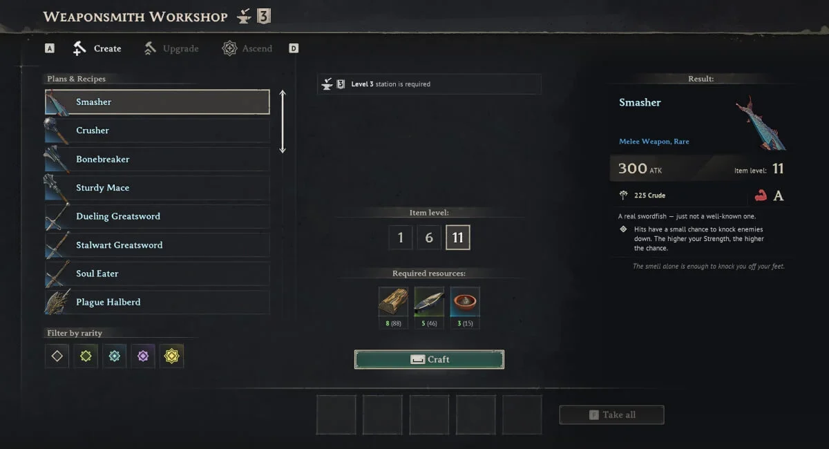 windrose-how-to-get-smasher-secret-weapon-crafting
