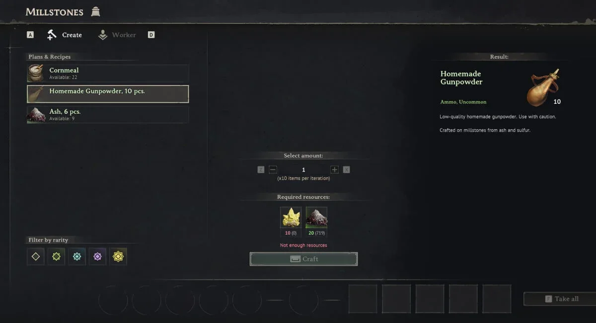 windrose-how-to-get-gunpowder-millstones-menu